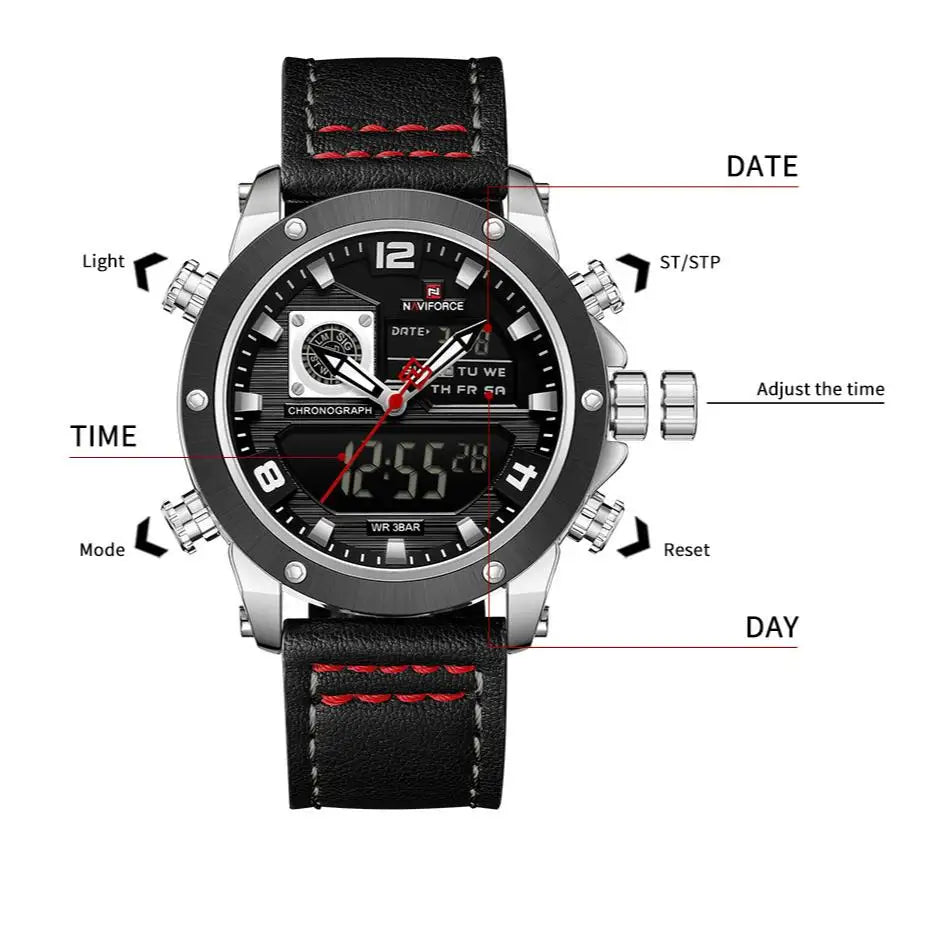 NAVIFORCE 9236-Luxury Quartz Watch for Men.