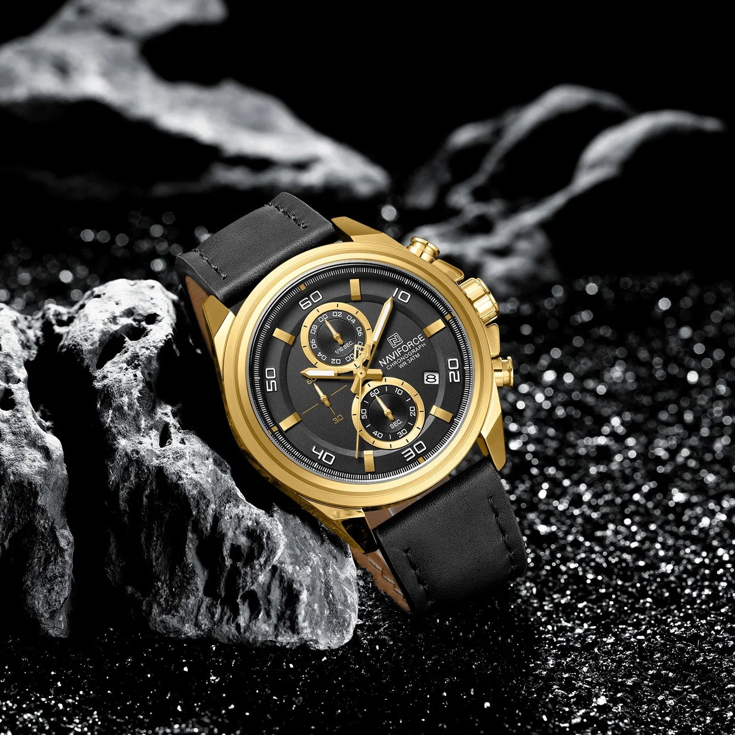 NAVIFORCE Watch 8075 Quartz Watch Waterproof for Men.