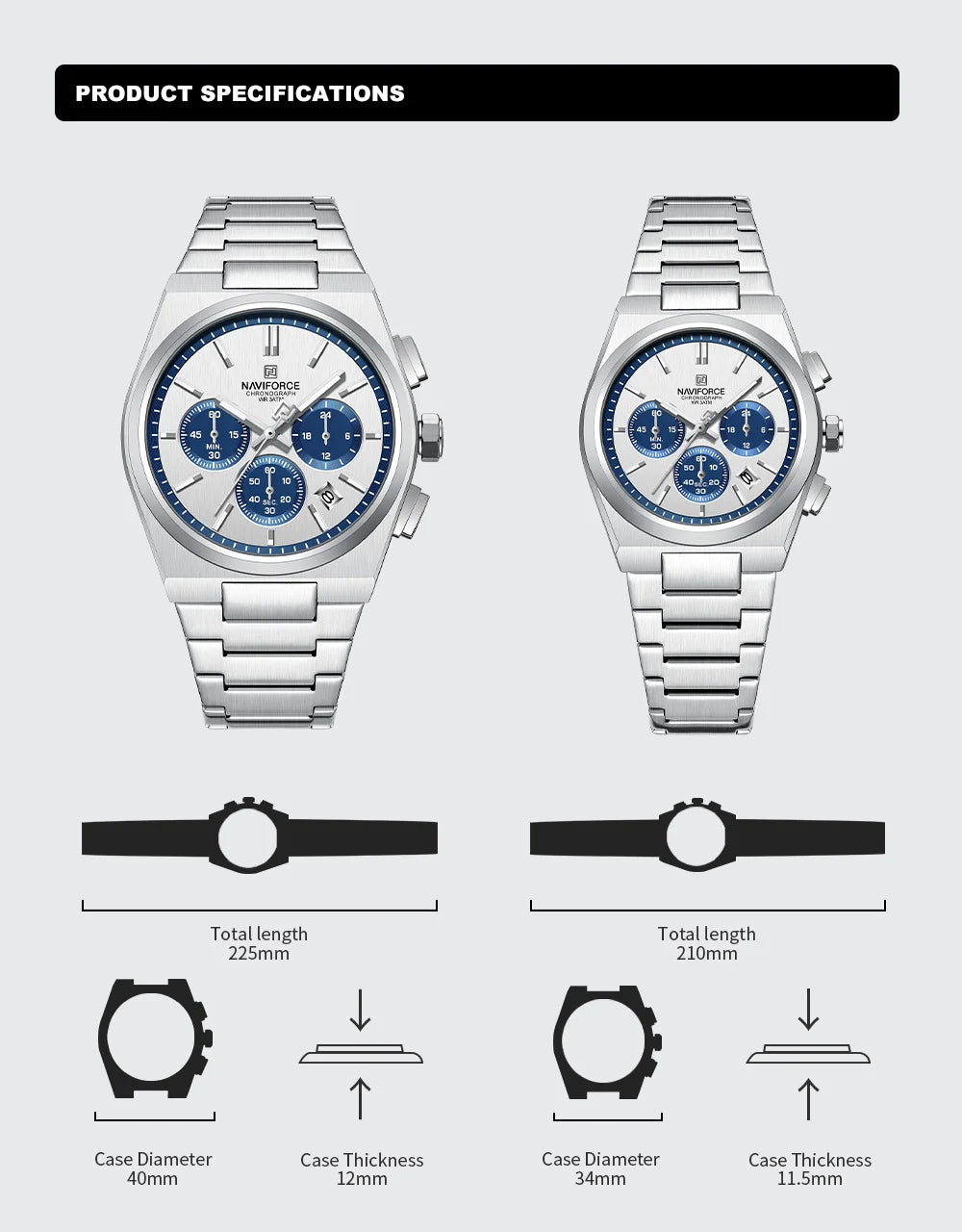 NAVIFORCE 8048 -Business Quartz Timepiece for Men