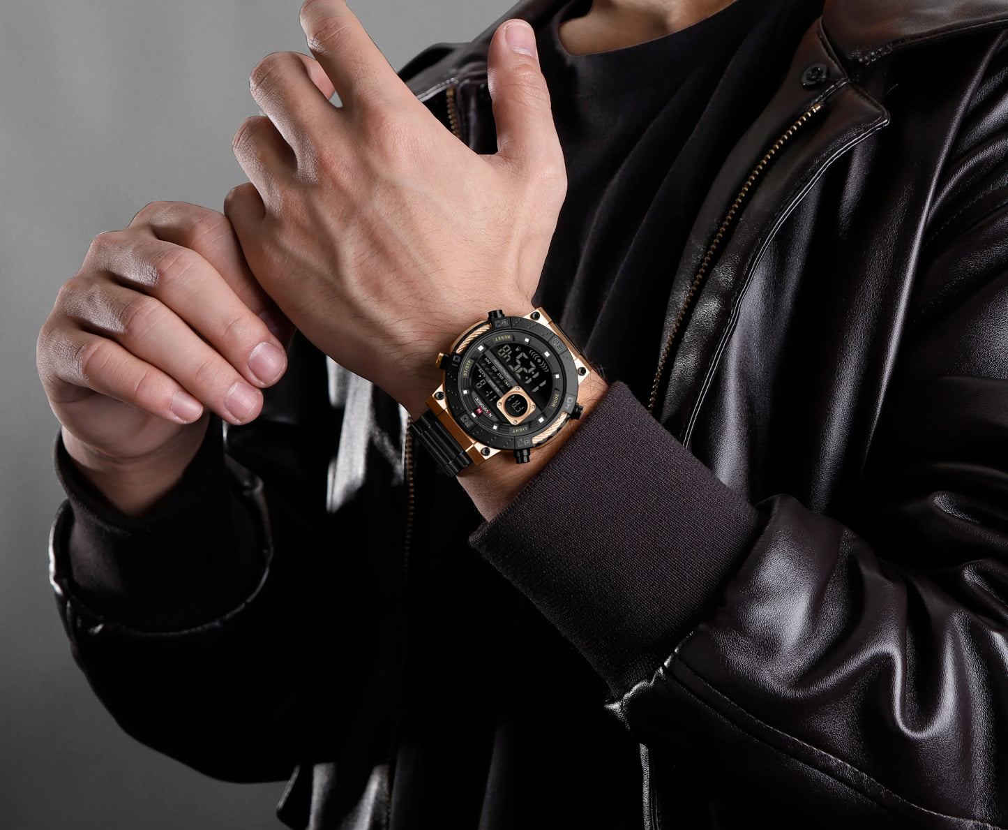NAVIFORCE-9241S-Men's Business Watch-RGBB