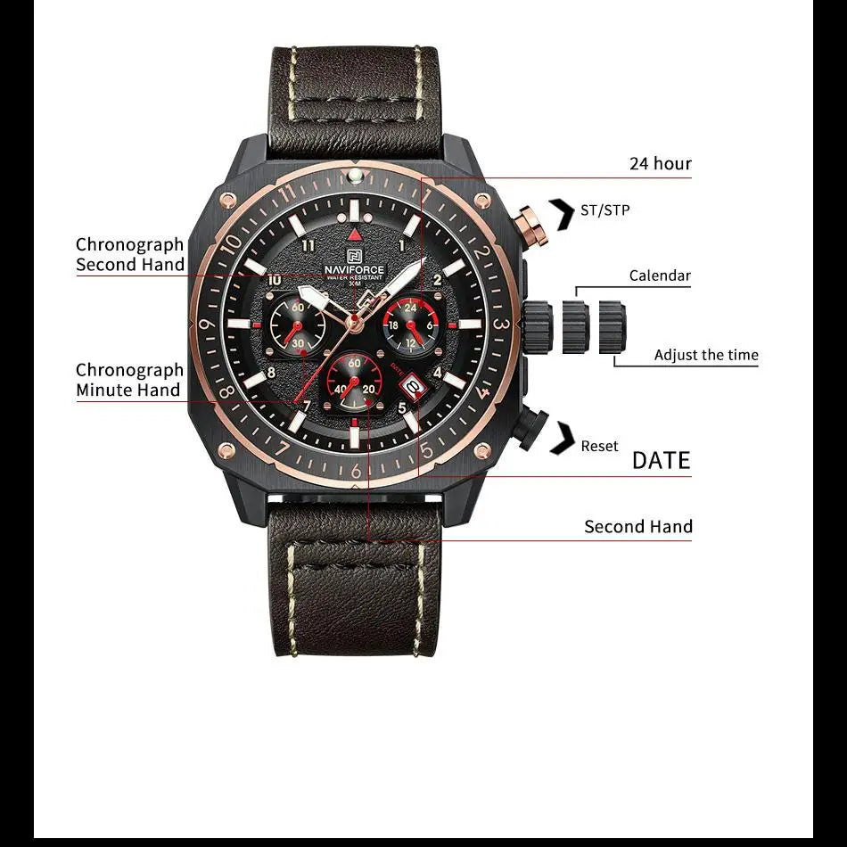 NAVIFORCE 8057-Luxury Men's Timepiece