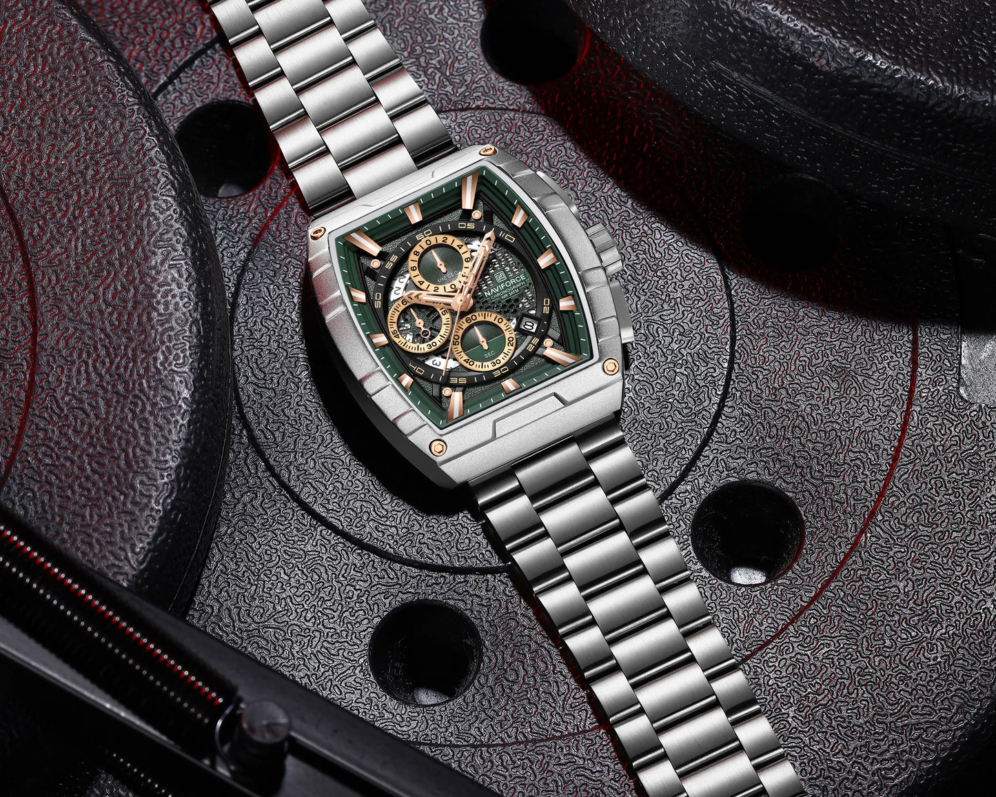 NAVIFORCE Watch 8066 Business Waterproof  Quartz Watch.