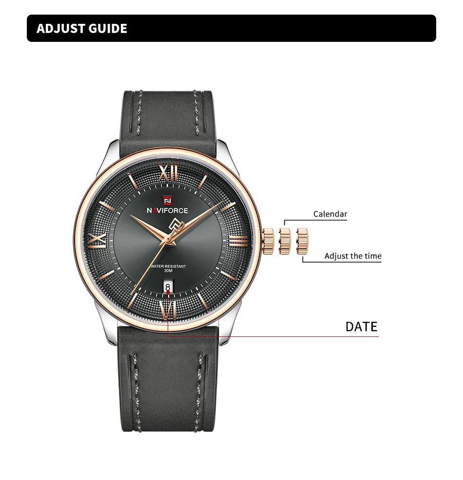 NAVIFORCE Watch 9272LBusiness Waterproof  Quartz Watch.
