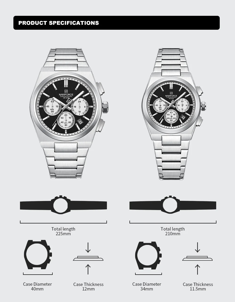 NAVIFORCE 8048 -Business Quartz Timepiece for Men