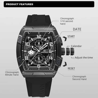NAVIFORCE 8052 -Business Quartz Timepiece for Men