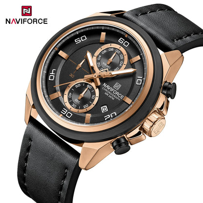 NAVIFORCE Watch 8075 Quartz Fashion Male Leather.