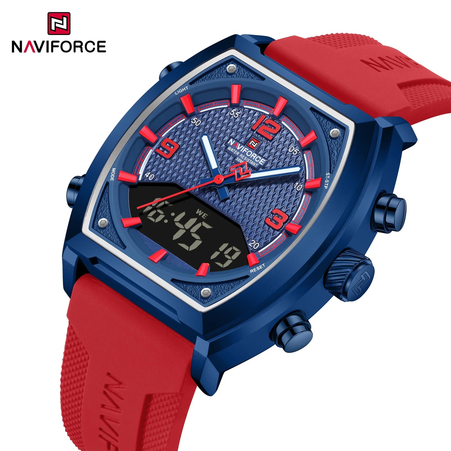 New NAVIFORCE 9242 Quartz Fashion Digital Clocks for Men.