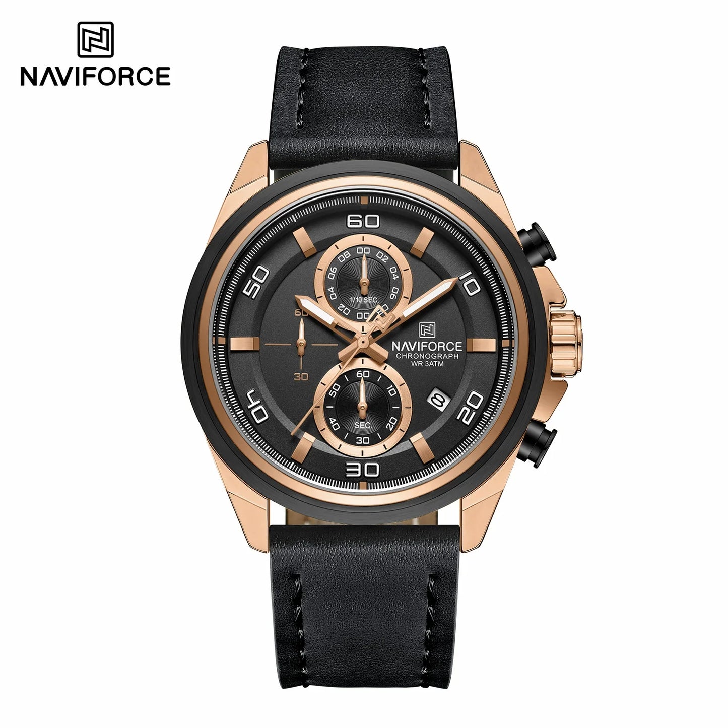 NAVIFORCE Watch 8075 Quartz Fashion Male Leather.