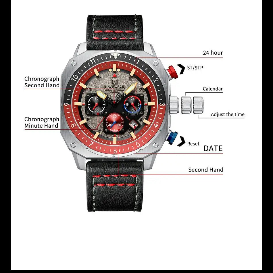 NAVIFORCE 8057 -High-Quality Waterproof Watch