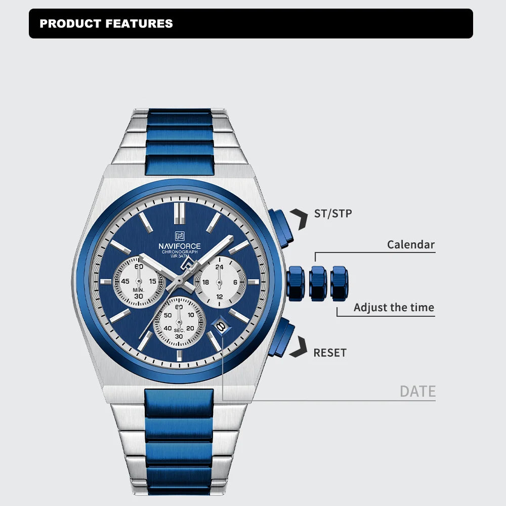 NAVIFORCE 8048 -Business Quartz Timepiece for Men