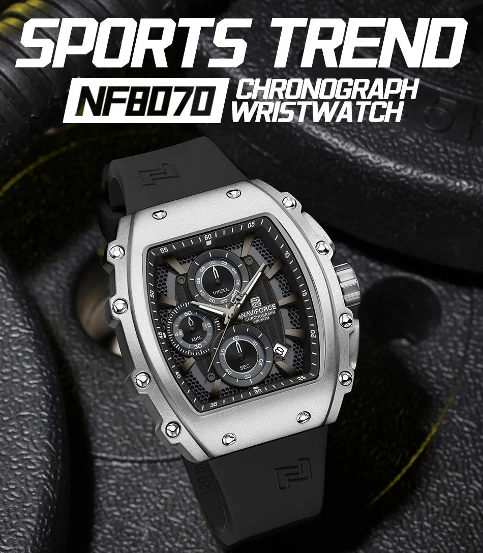 NAVIFORCE Watch 8070 Business Waterproof  Quartz Watch.