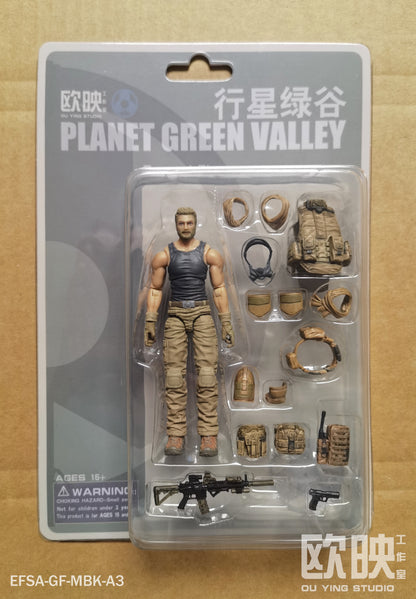 General Male Figure - PMC - Planet Green Valley Action Figure