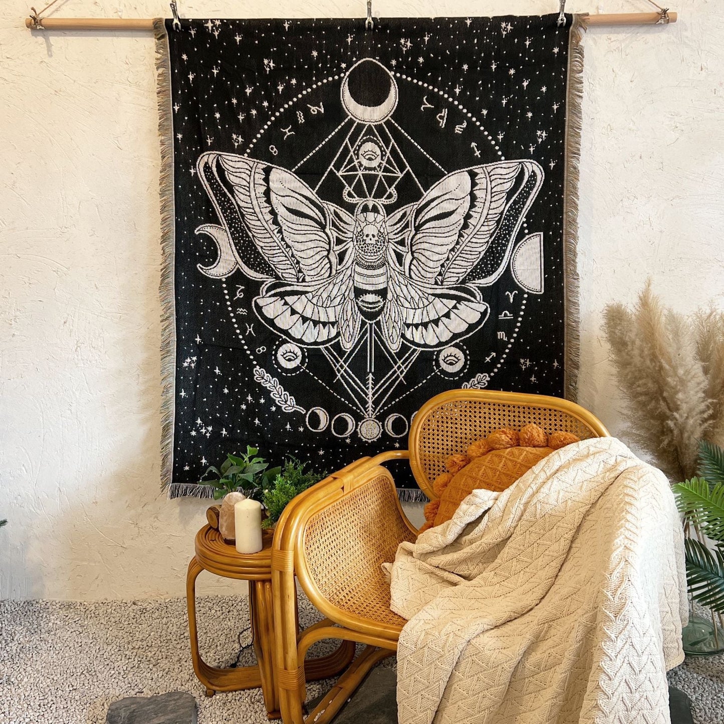 Home Decor Tapestry-Celestial Moth Tapestry