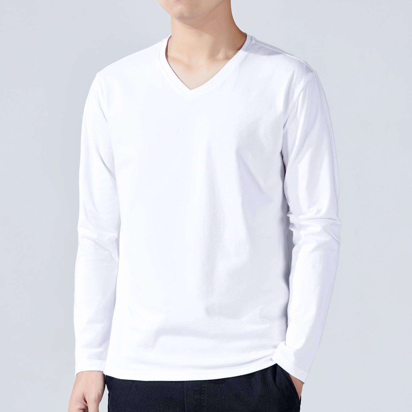 Men's Long Sleeves - V Neck