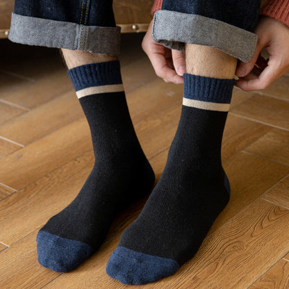 5 Pairs Pack-Winter color matching tube socks