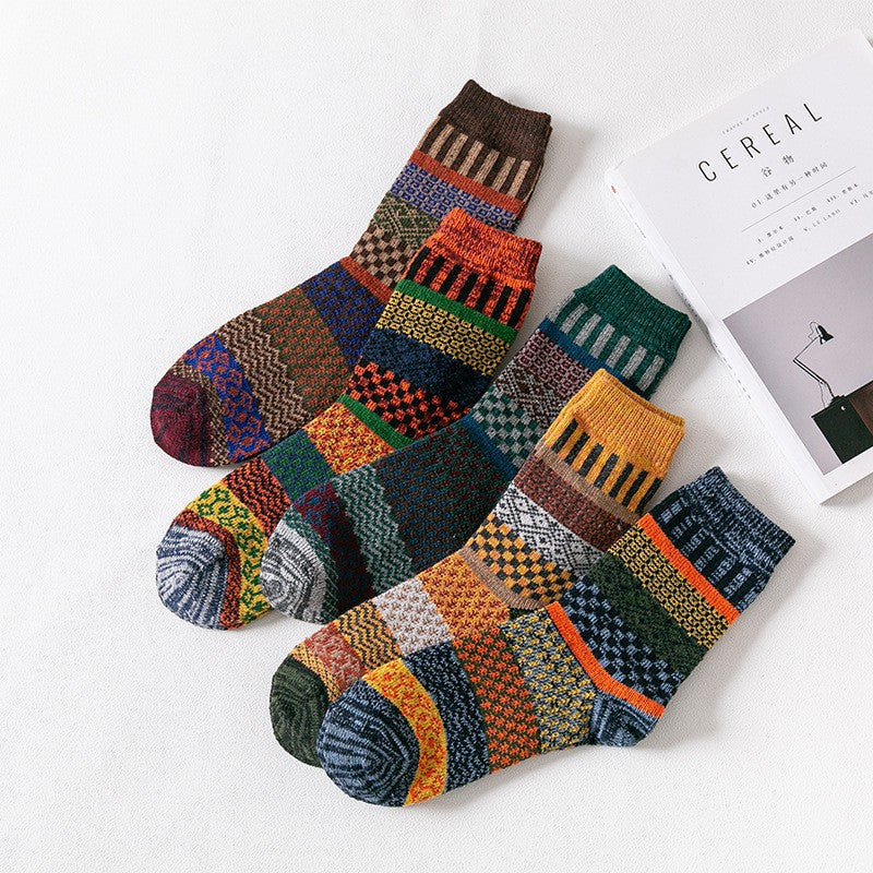 Autumn and winter men's thickened wool socks
