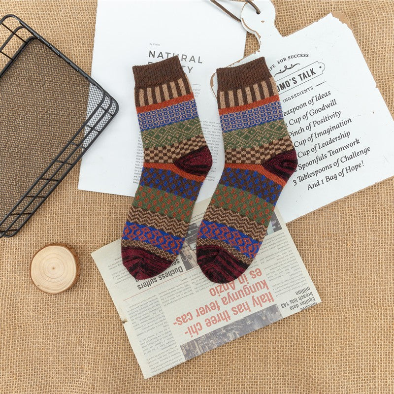 Autumn and winter men's thickened wool socks