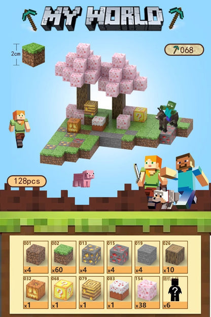 PIXEL CUBE Magnetic- [Land of Sakura] -128pcs+6dolls