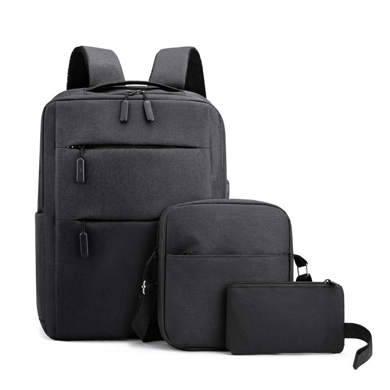 Business Computer Bag - Three-piece Backpack with USB