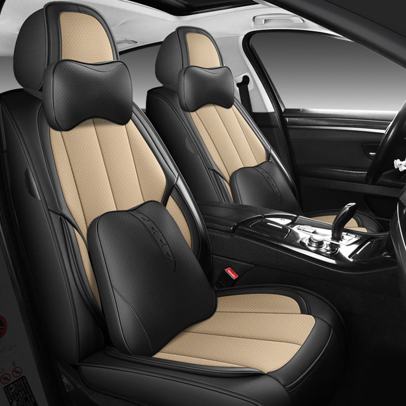 Car Seat Cushion - Sports Full Leather -Five-Seater Deluxe Edition