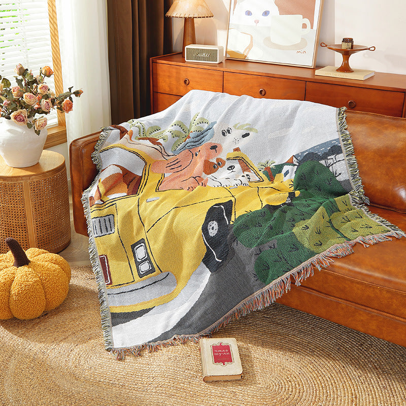 Home Decor Tapestry-Dog Car