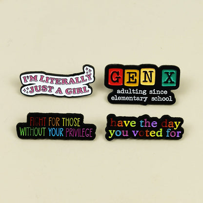 Cloud Alphabet Travel Enamel Pin for Backpacks  by CAVE
