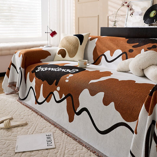 Home Decor Blanket-Wander Chenille - Orange
