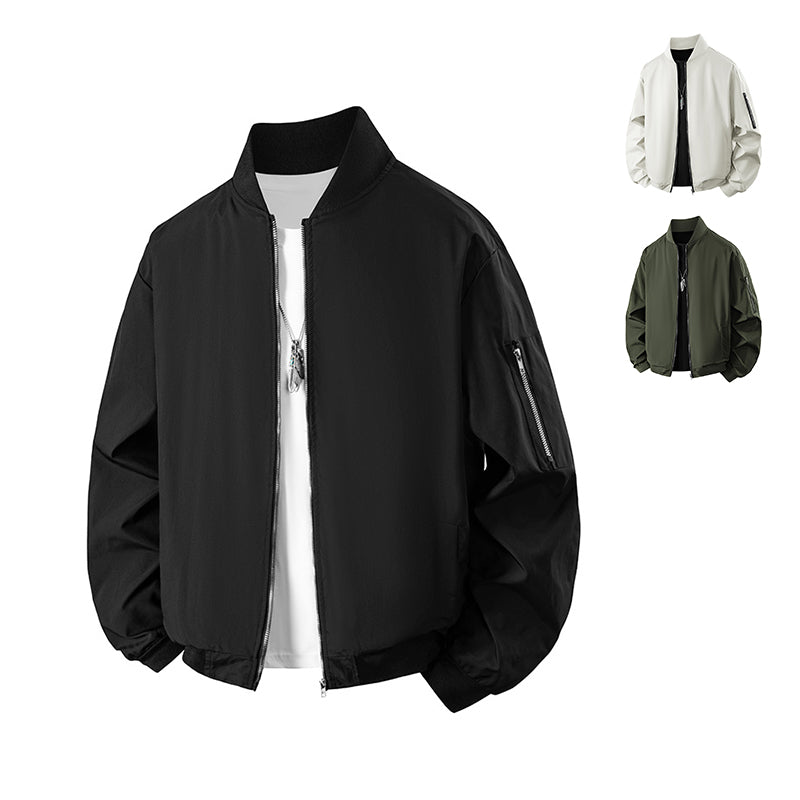 Waterproof Bomber Jacket- Black