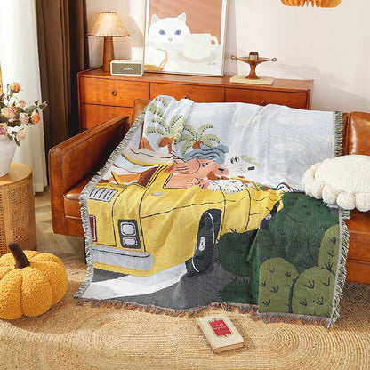 Home Decor Tapestry-Dog Car