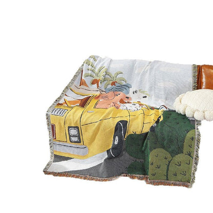 Home Decor Tapestry-Dog Car