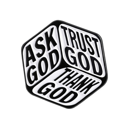 Hex God Travel Enamel Pin for Backpacks  by CAVE