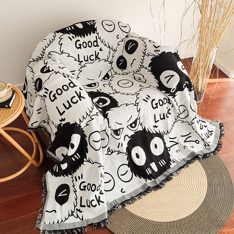 Home Decor Blanket-Black & White Coal Ball