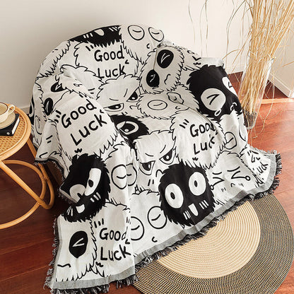 Home Decor Blanket-Black & White Coal Ball