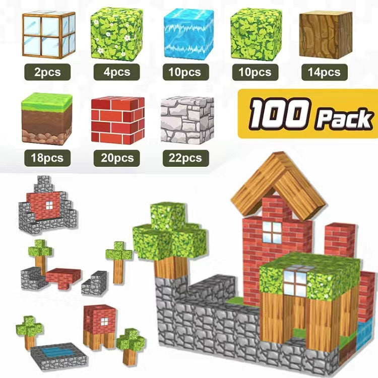 PIXEL CUBE Magnetice- [Primeval Forest] 100pcs.
