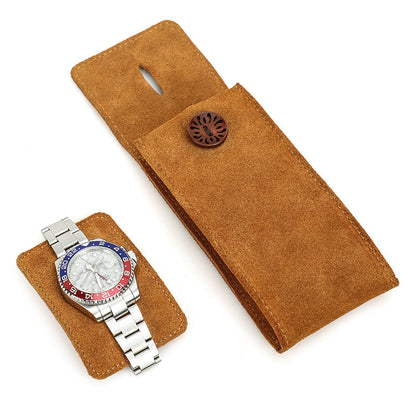 Vintage Velvet Leather Watch Bag - Handmade (Single)