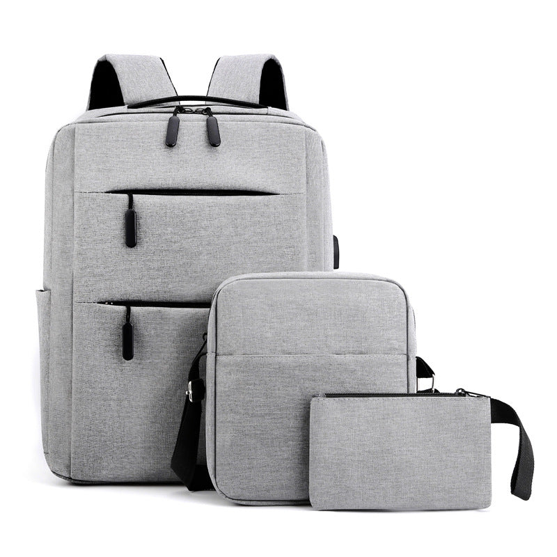 Business Computer Bag - Three-piece Backpack with USB