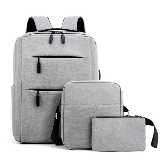 Business Computer Bag - Three-piece Backpack with USB
