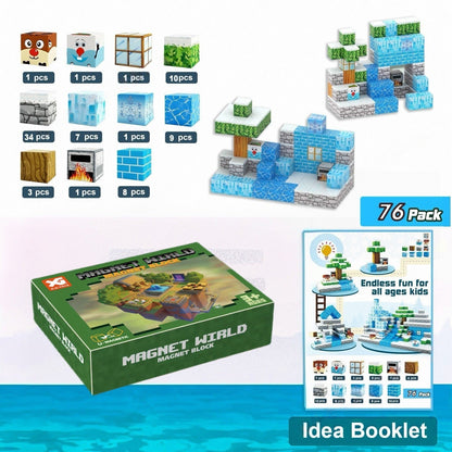 PIXEL CUBE Magnetice- [Amazon Ice and Snow] 76pcs