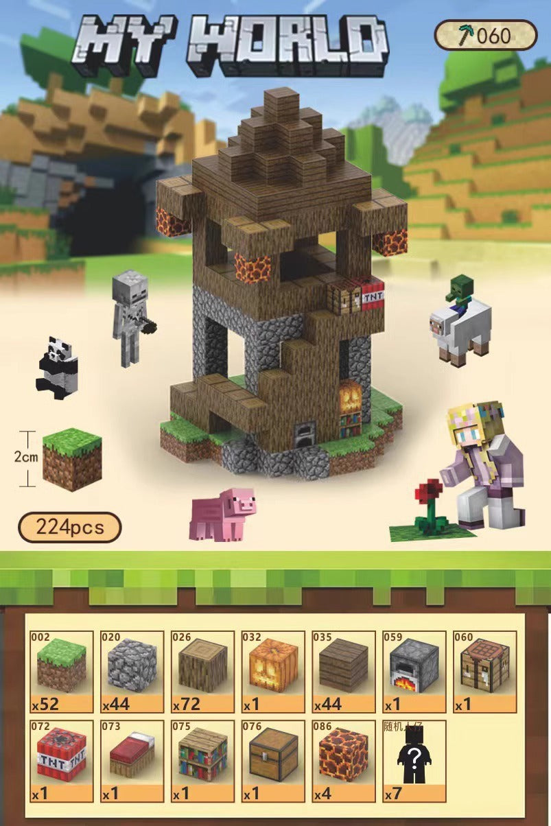 PIXEL CUBE Magnetic- [Outpost] 224pcs+6dolls