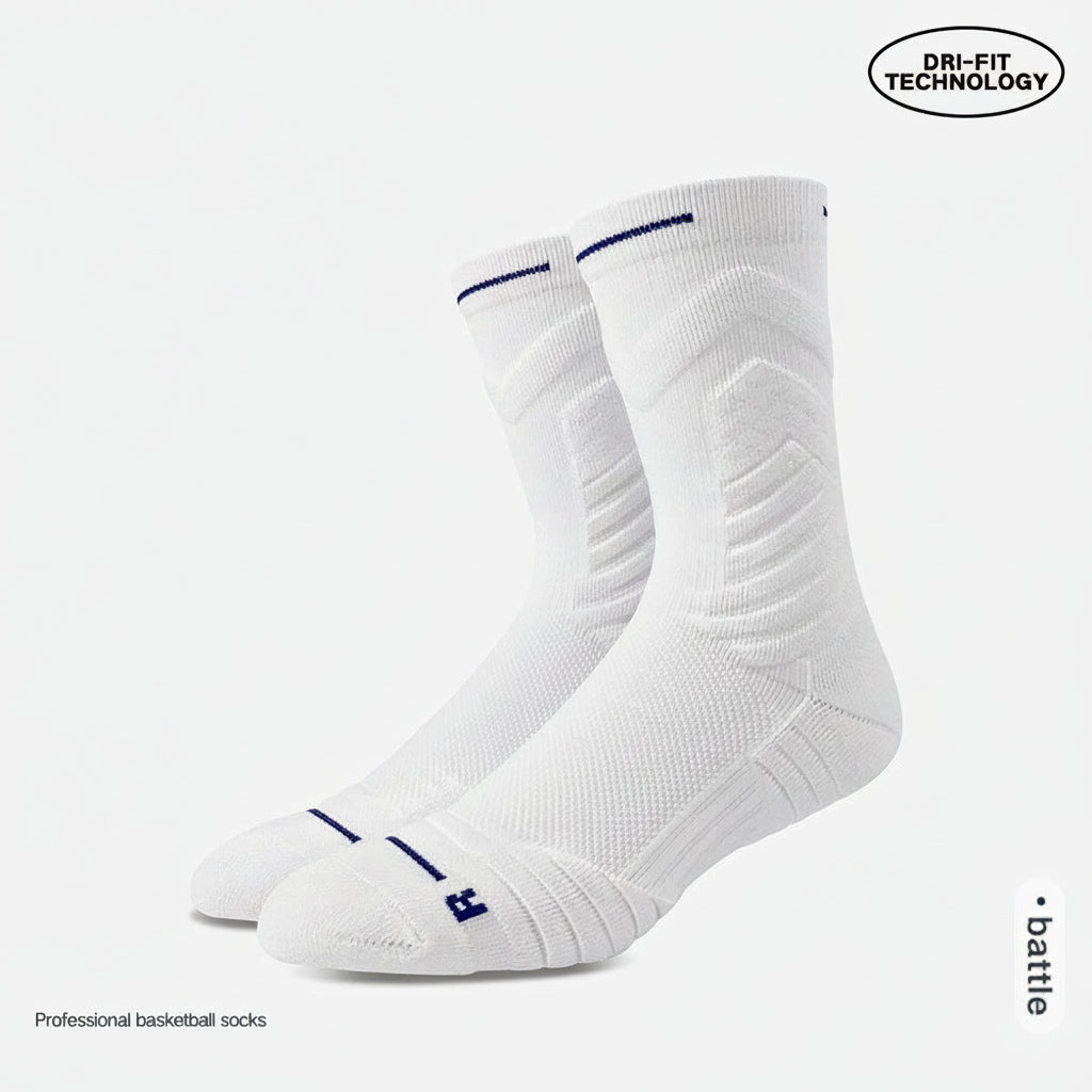 5 Pairs Pack-Men's Sweat Towel Bottom Sports Stockings.