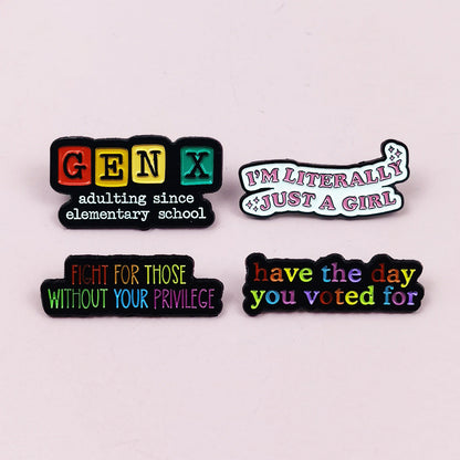 Alphabet Travel Enamel Pin for Backpacks  by CAVE