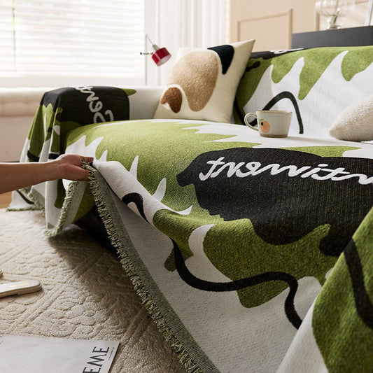 Home Decor Blanket-Wander Chenille - Green
