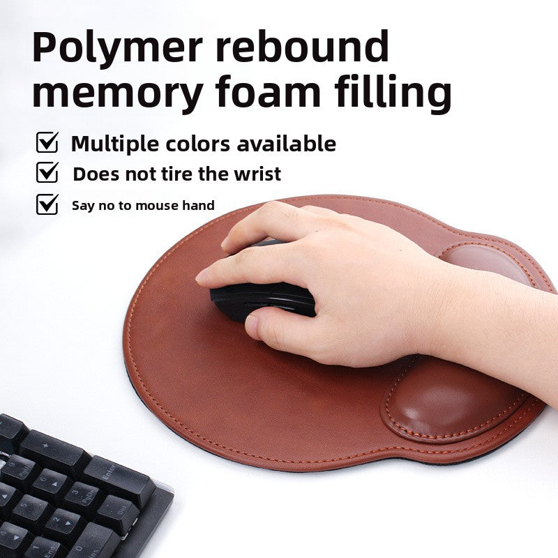 PU Leather - Wrist Guard Mouse Pad - Magnetic Suction