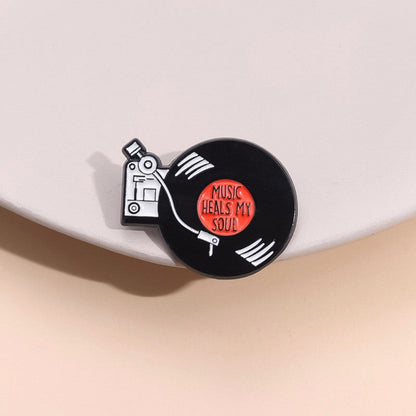 Record Travel Enamel Pin for Backpacks  by CAVE