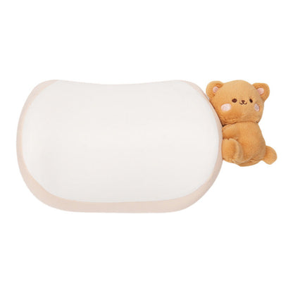 Ice Silk Car Headrest / Waist Set - Cartoon