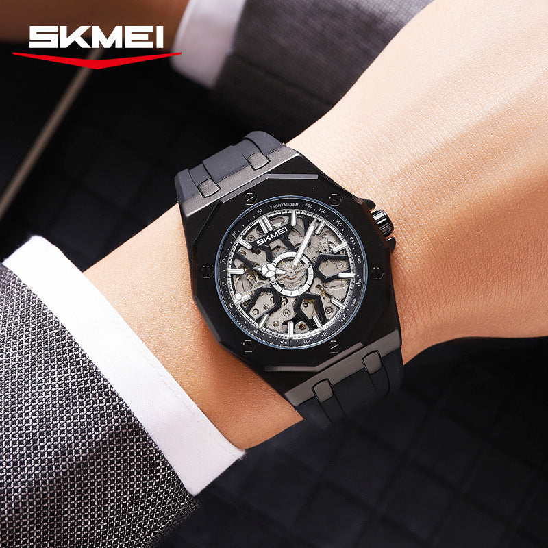 SKMEI Fashion Hollow Carved Square Men's Mechanical Watch-M036