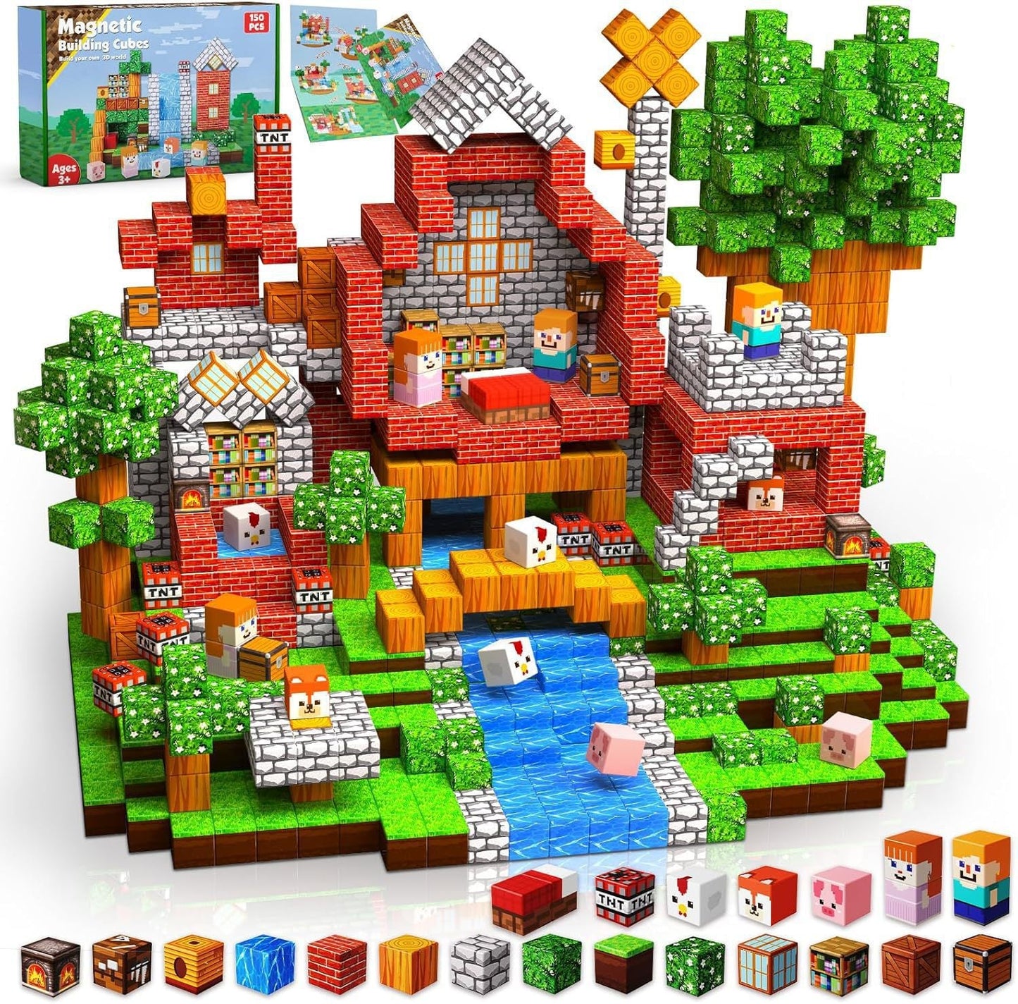 PIXEL CUBE Magnetice-[Animal Home]-150PCS
