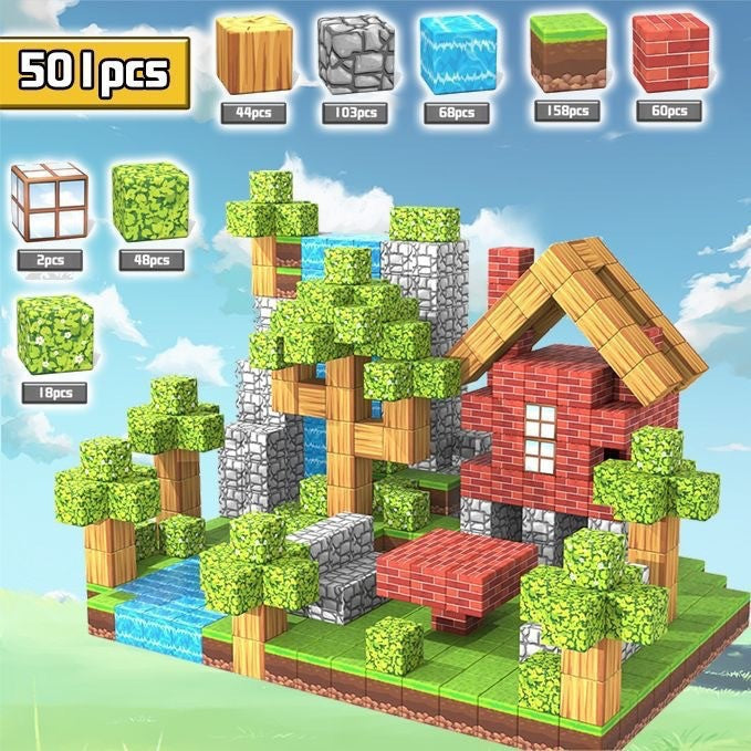 PIXEL CUBE Magnetice- [Super Primeval Forest] 501pcs.