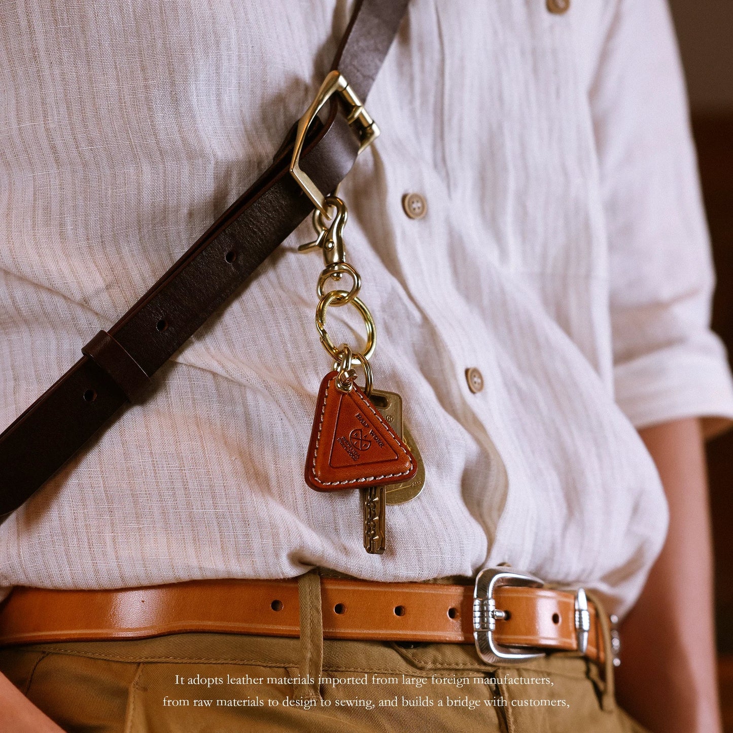 HALF WORK Leather - Handmade Keychain