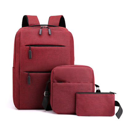 Business Computer Bag - Three-piece Backpack with USB
